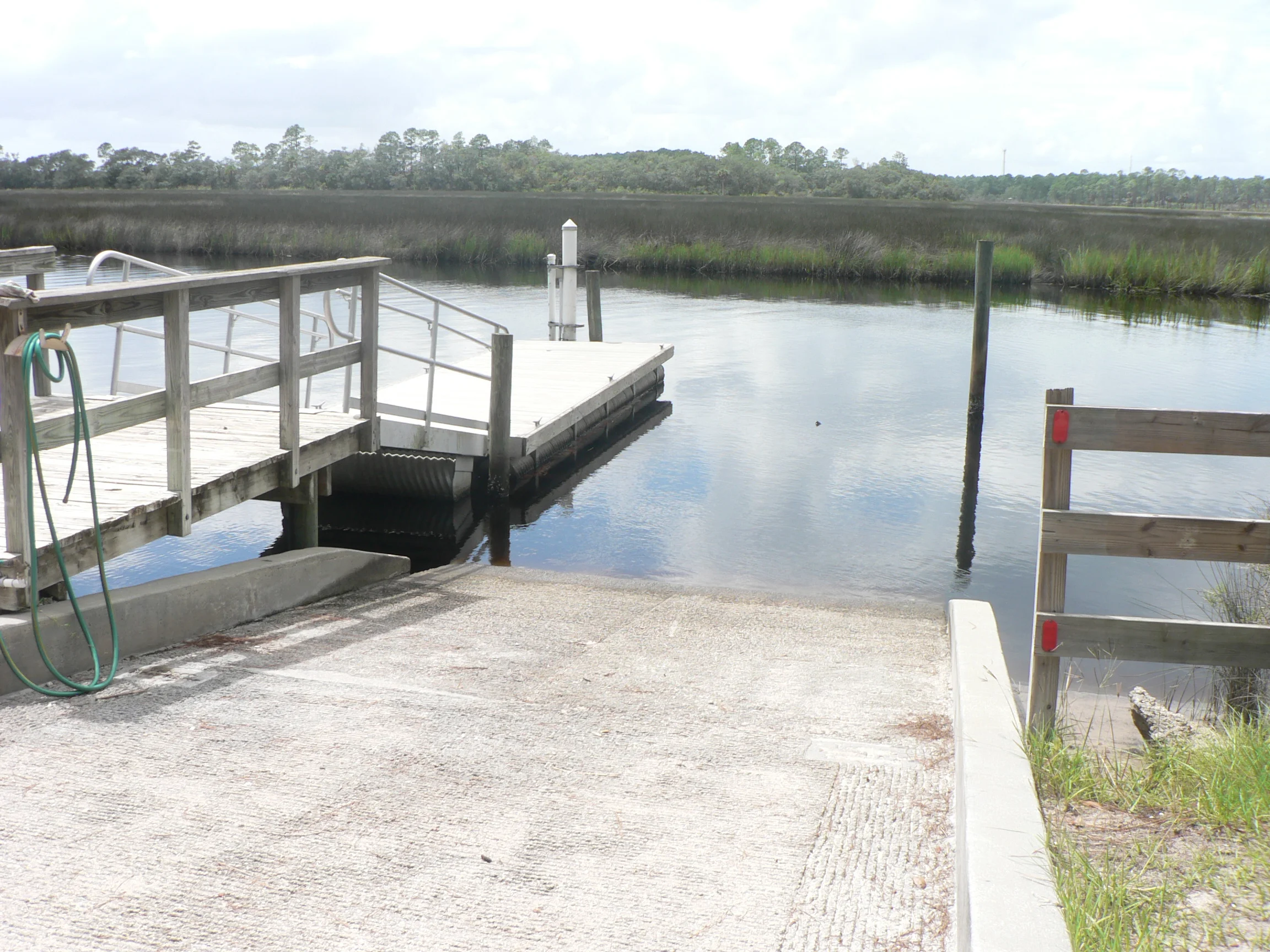 boat ramp along pellicer creek, st augustine